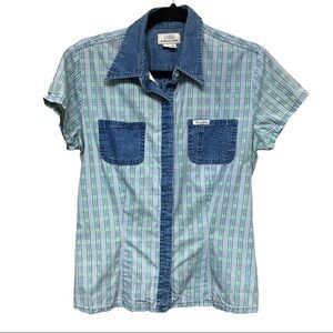 Vintage Guess Jeans Short Sleeve Plaid Shirt